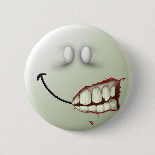 Zombie Face Ronde Button 5,7 Cm