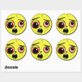 Zombie Face Ronde Sticker (Vel)