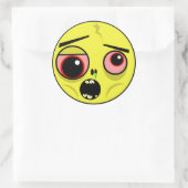 Zombie Face Ronde Sticker (Tas)