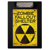 Zombie Fallout Shelter Walking Clipboard Klembord (Voorkant)