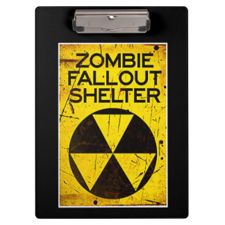 Zombie Fallout Shelter Walking Clipboard Klembord