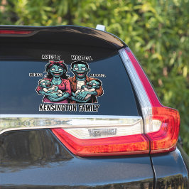 Zombie Familie met Twin Boys | Grappig Halloween Sticker