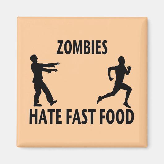 Zombie Fast Food Magneet (Voorkant)