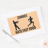 Zombie Fast Food Rechthoekige Sticker (Envelop)