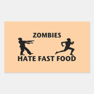Zombie Fast Food Rechthoekige Sticker