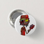 Zombie Fast Food Worker Ronde Button 3,2 Cm (Voorkant /achterkant)