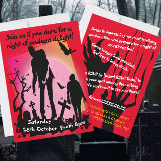 Zombie feest Apocalypse dystopische gebeurtenis Kaart