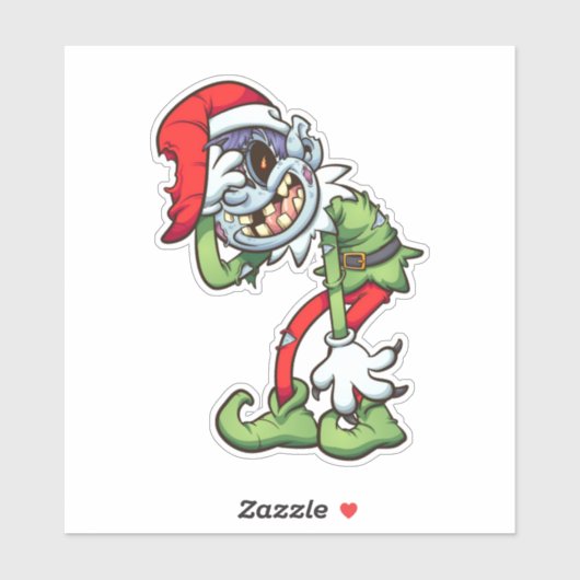 Zombie-Feestdagen - Elf Sticker (Vel)