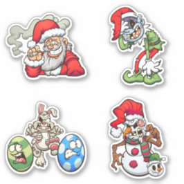 Zombie Feestdagen - Kerstmis & Pasen Sticker