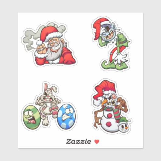 Zombie-Feestdagen - Pasen en Pasen Sticker (Vel)