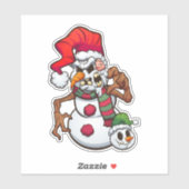 Zombie Feestdagen - Sneeuwman Sticker (Vel)