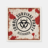 Zombie feestje roestig servet (Voorkant)