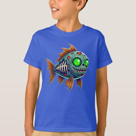 Zombie Fish Frenzy T-shirt (Voorkant)