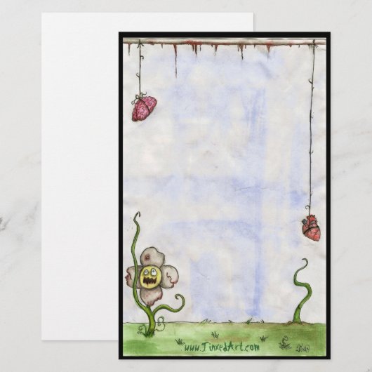 Zombie Flower Briefpapier (Voorkant / Achterkant)