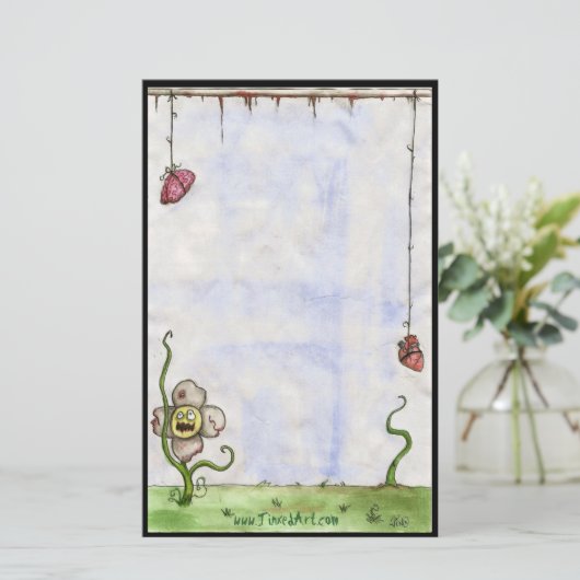 Zombie Flower Briefpapier (Staand voorkant)