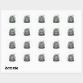 Zombie Fold - Schattigee Schotse Fold Cat Hallowee Ronde Sticker (Vel)
