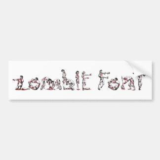 Zombie Font Bumpersticker