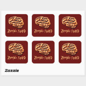 Zombie Food Brains Halloween Labels Haunted House (Vel)