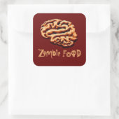 Zombie Food Brains Halloween Labels Haunted House (Tas)