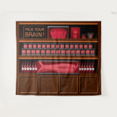 Zombie Food Store Hersenen Ledematen Oogbollen Hal Wandkleed (Voorkant (horizontaal))