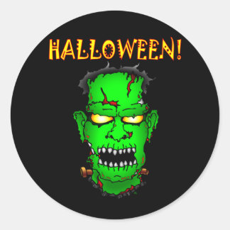 Zombie Frankenstein Ronde Sticker