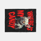 Zombie Franse Bulldog Halloween Fleece Deken (Voorkant (Horizontaal))
