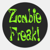Zombie Freak # 9 Ronde Sticker (Voorkant)
