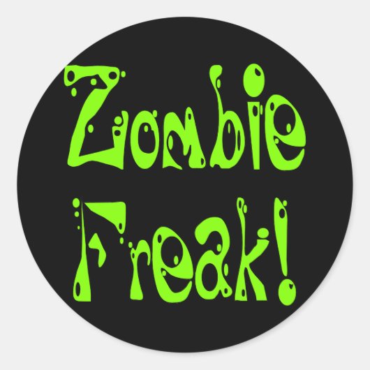 Zombie Freak # 9 Ronde Sticker (Voorkant)