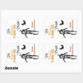 Zombie Freak Halloween Rechthoekige Sticker (Vel)