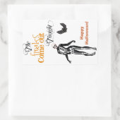 Zombie Freak Halloween Rechthoekige Sticker (Tas)