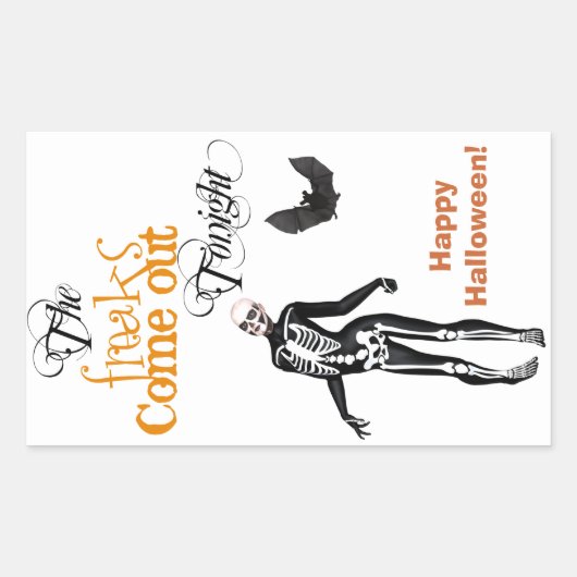 Zombie Freak Halloween Rechthoekige Sticker (Voorkant)