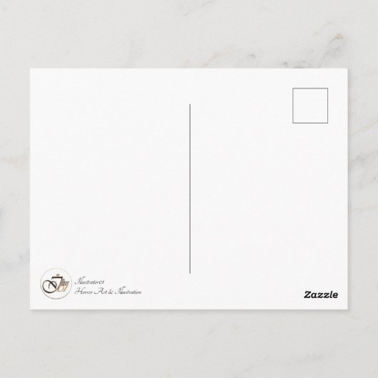 Zombie Fred Briefkaart (Achterkant)