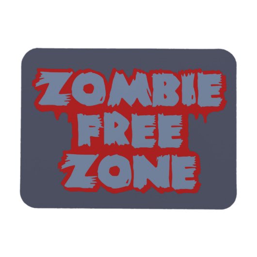 Zombie Free Zone aangepaste magneet (Horizontaal)