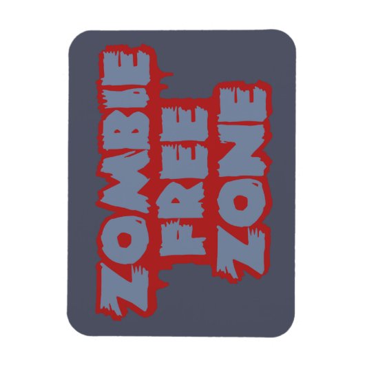 Zombie Free Zone aangepaste magneet (Verticaal)