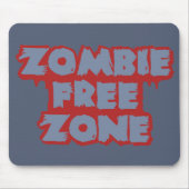 Zombie Free Zone aangepaste mousepad Muismat (Voorkant)