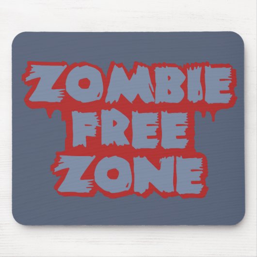Zombie Free Zone aangepaste mousepad Muismat (Voorkant)