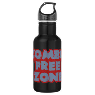 Zombie Free Zone - kies kleur Waterfles