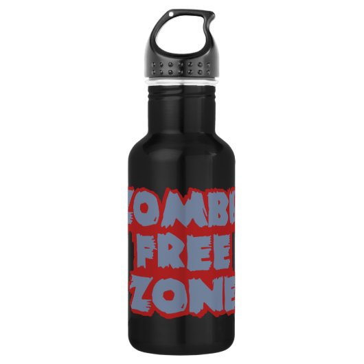 Zombie Free Zone - kies kleur Waterfles (Voorkant)