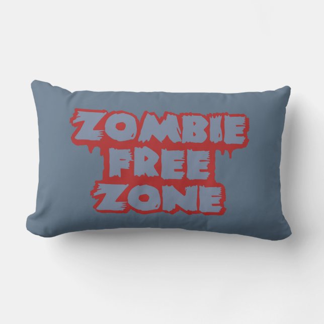 Zombie Free Zone op maat geworpen kussen (Voorkant)