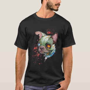 Zombie French Bulldog Costume Zombies Frenchie Dog T-shirt