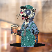 Zombie Fret Barista Raamsticker (Vel 2)