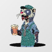 Zombie Fret Barista Raamsticker (Vel)