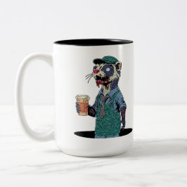 Zombie Fret Barista Tweekleurige Koffiemok