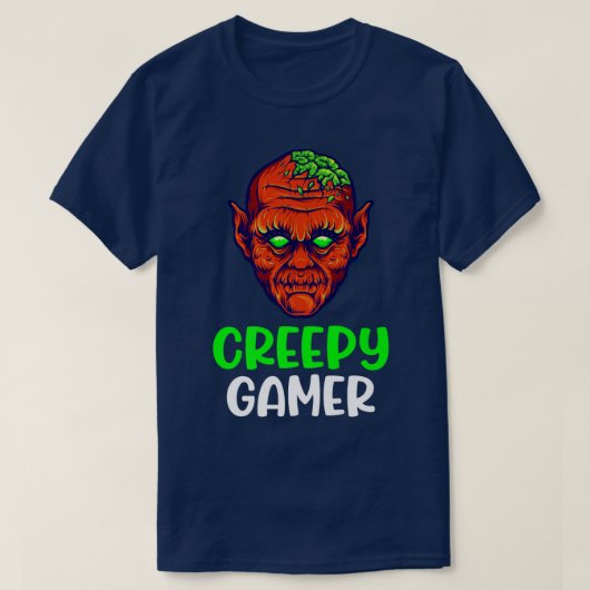 Zombie Gamer Creepy Halloween Video Game Skeleton T-shirt (Design voorkant)