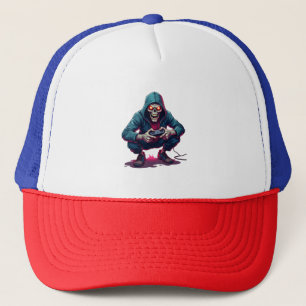 Zombie Gamer - Grappig Halloween Gaming Shirt Trucker Pet