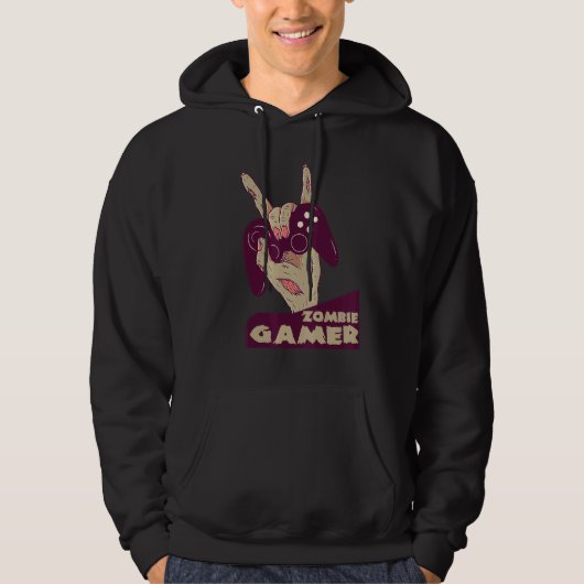 zombie gamer hand of grab with controller gaming c hoodie (Voorkant)