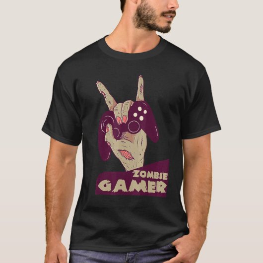 zombie gamer hand of grab with controller gaming c t-shirt (Voorkant)