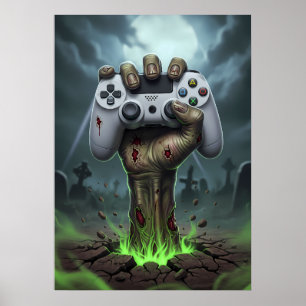 Zombie Gamer Hand - Ondead Controller Greep Poster