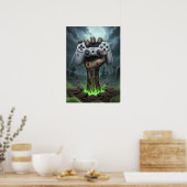 Zombie Gamer Hand - Undead Controller Grip Poster (Keuken)