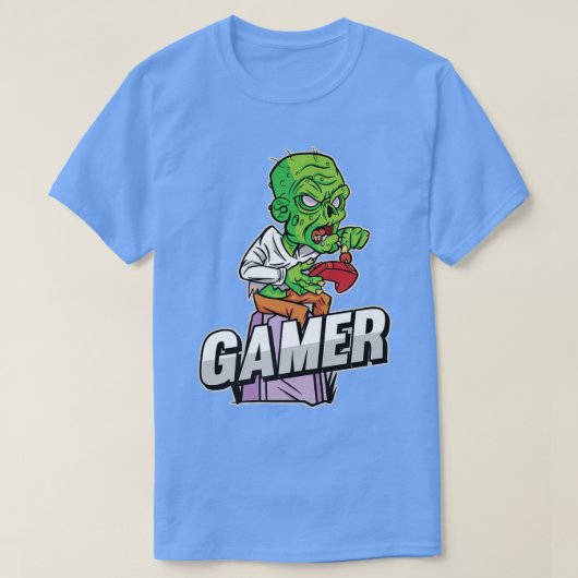 Zombie Gamer Lazy Halloween Costume Cool Videogame T-shirt (Design voorkant)